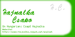 hajnalka csapo business card