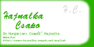 hajnalka csapo business card